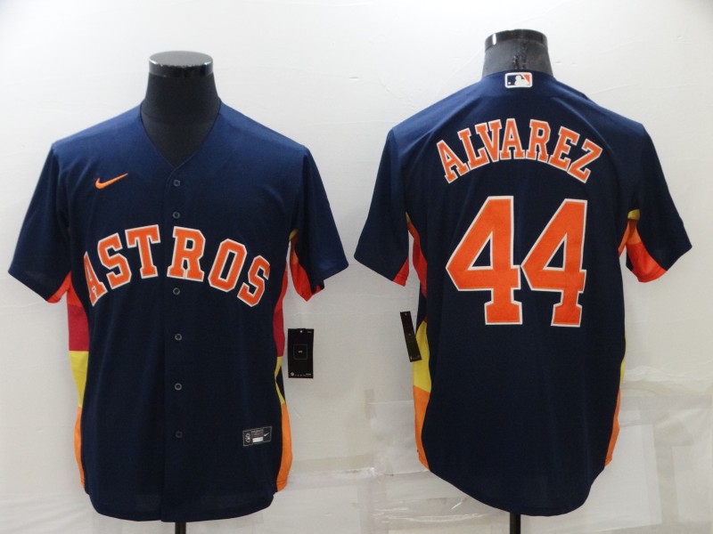 Men's Houston Astros Yordan Alvarez #44 Navy Alternate Name Jersey